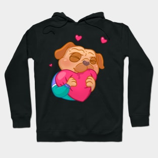 In love pug during isolation of COVID-19 Hoodie